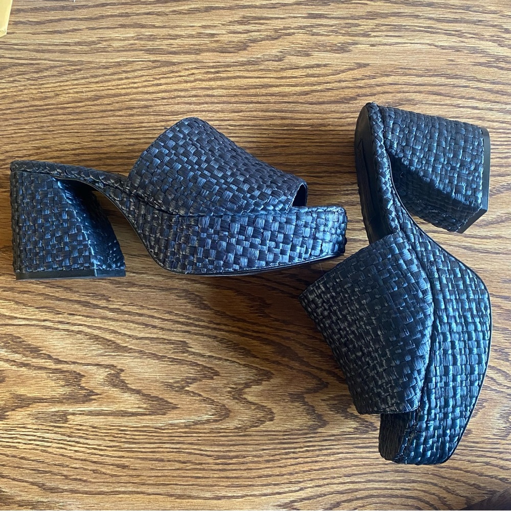 Vince camuto caira basketweave raffia platform sandal